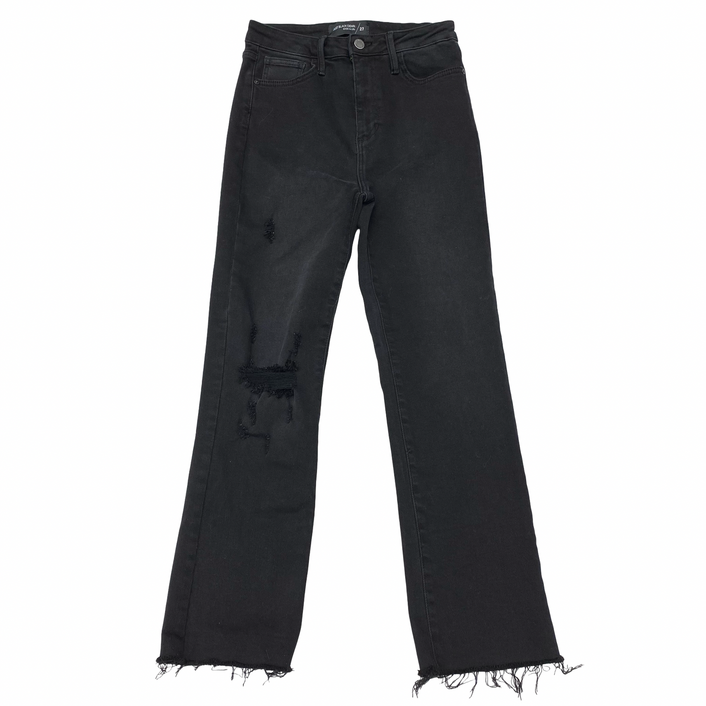 Jeans Boot Cut By Just Black In Black Denim, Size:4