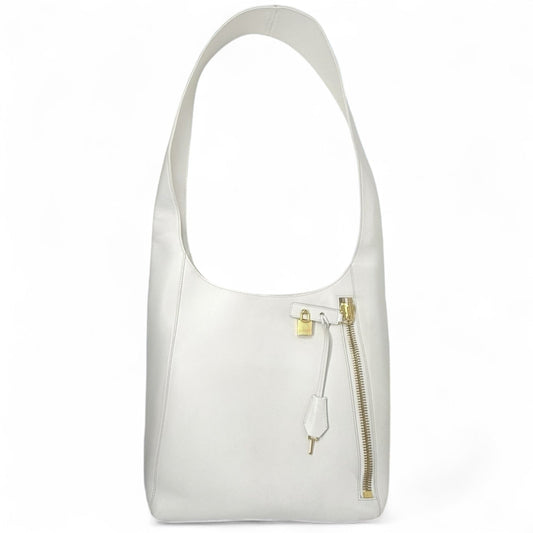 Alix Crossbody Hobo Day Bag Luxury Designer By Tom Ford In Chalk, Size: Large