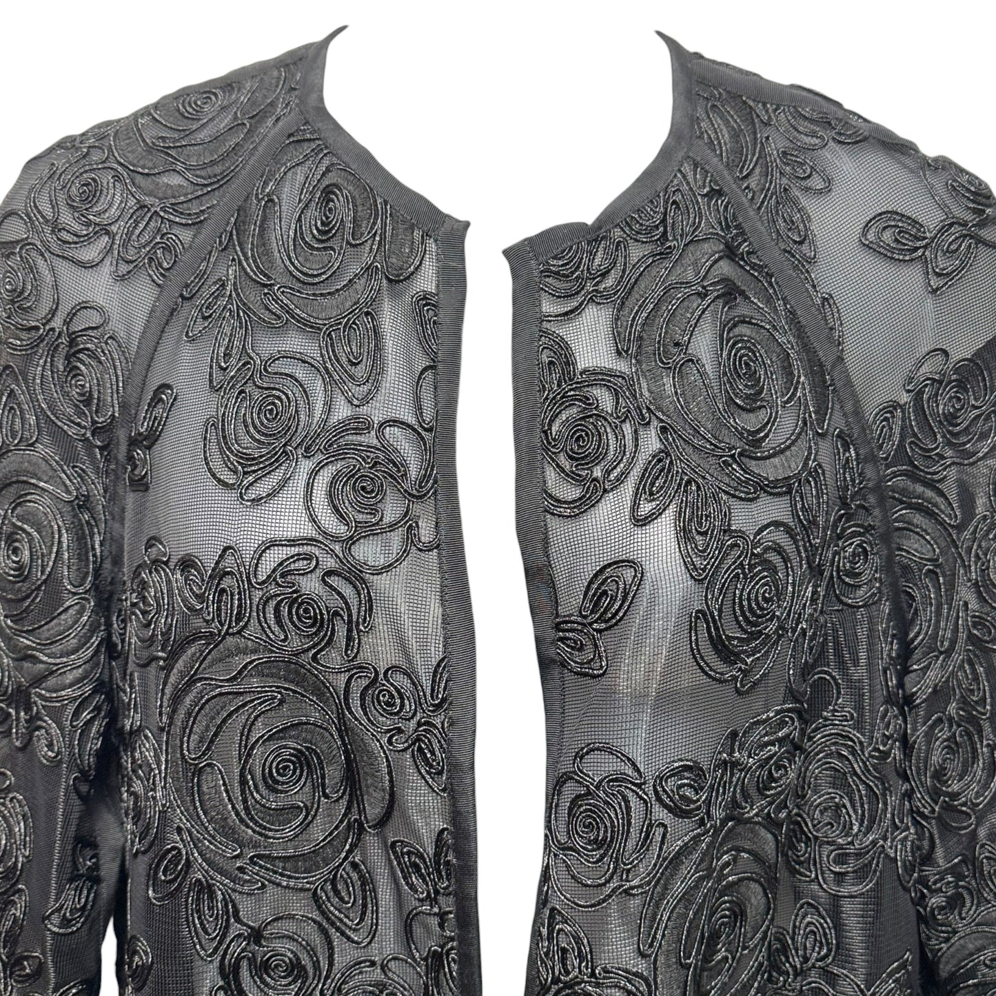 Kimono By Carmen Marc Valvo In Black, Size: L