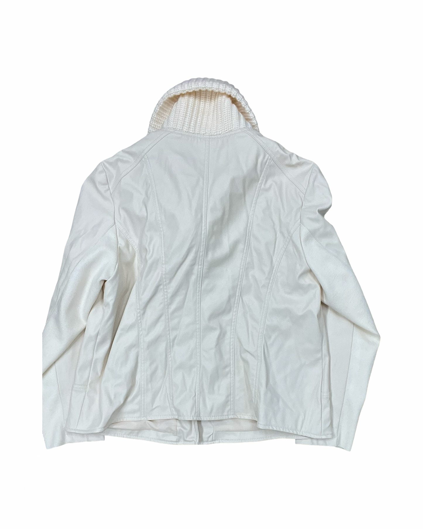 Jacket Moto By Chicos In Cream, Size:Xl