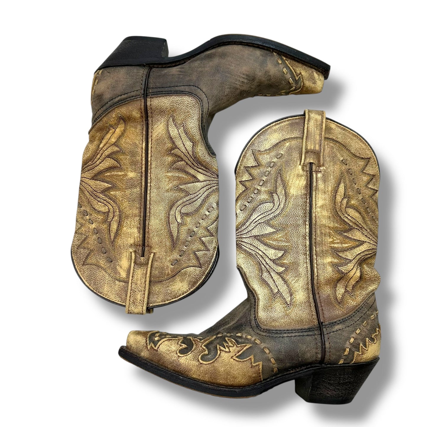 Boots Mid-calf Flats By Laredo In Brown, Size: 7