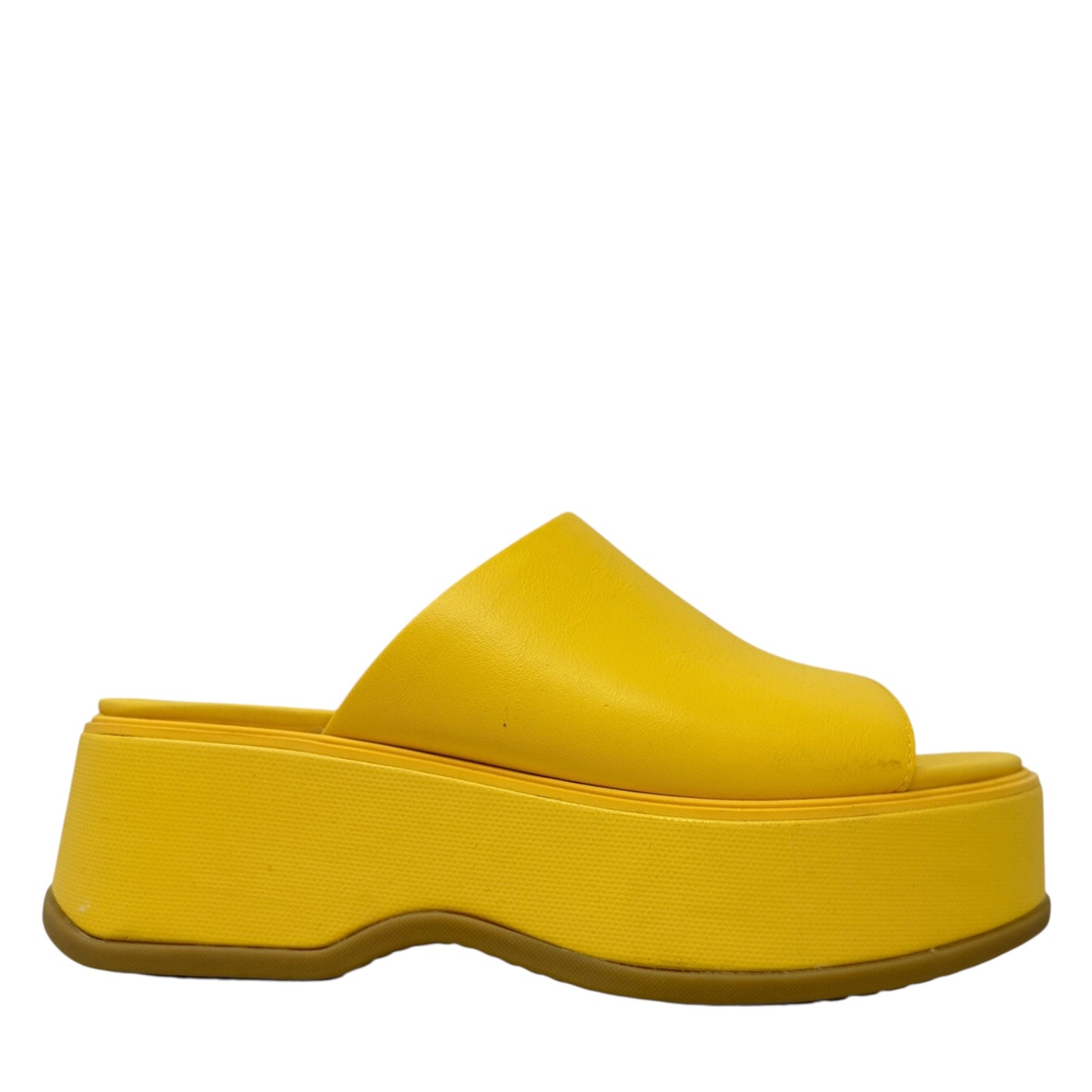 Dayspring Platform Slide Sandals By Sorel In Yellow, Size: 7