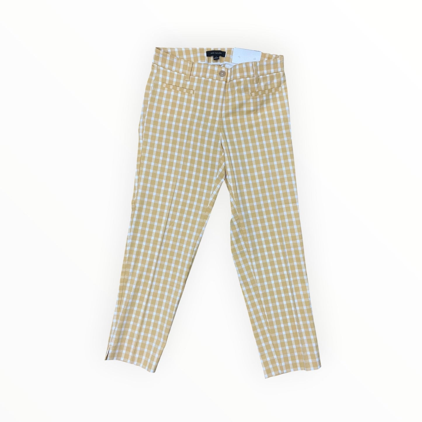 Pants Dress By Ann Taylor In White & Yellow, Size:0