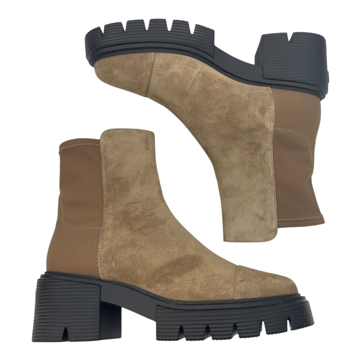 Boots Designer By Stuart Weitzman In Tan, Size:10.5