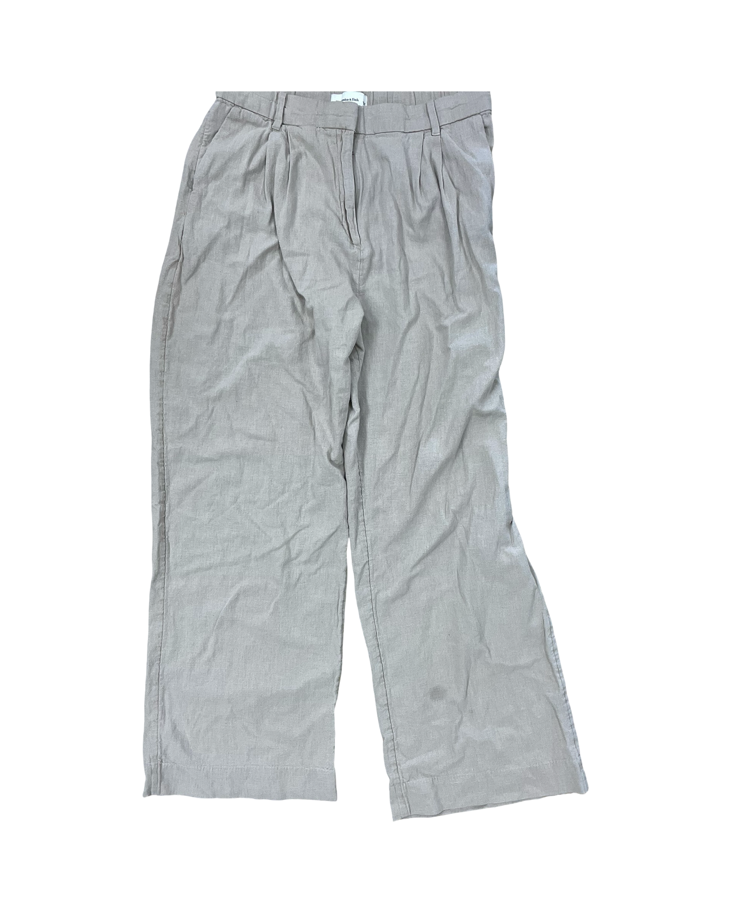 Pants Linen By Abercrombie And Fitch In Tan, Size:L