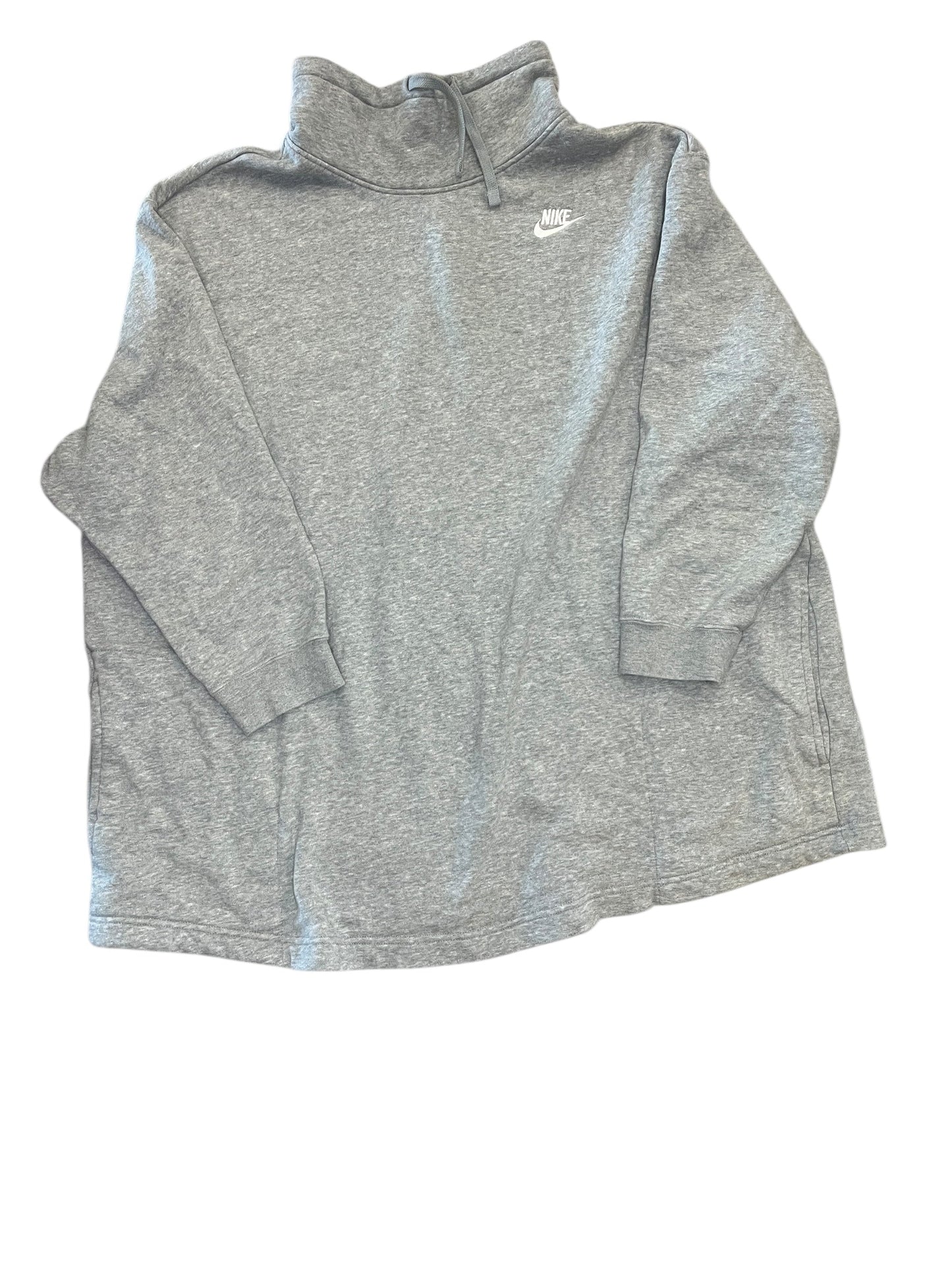 Sweatshirt Collar By Nike Apparel In Grey, Size:2X