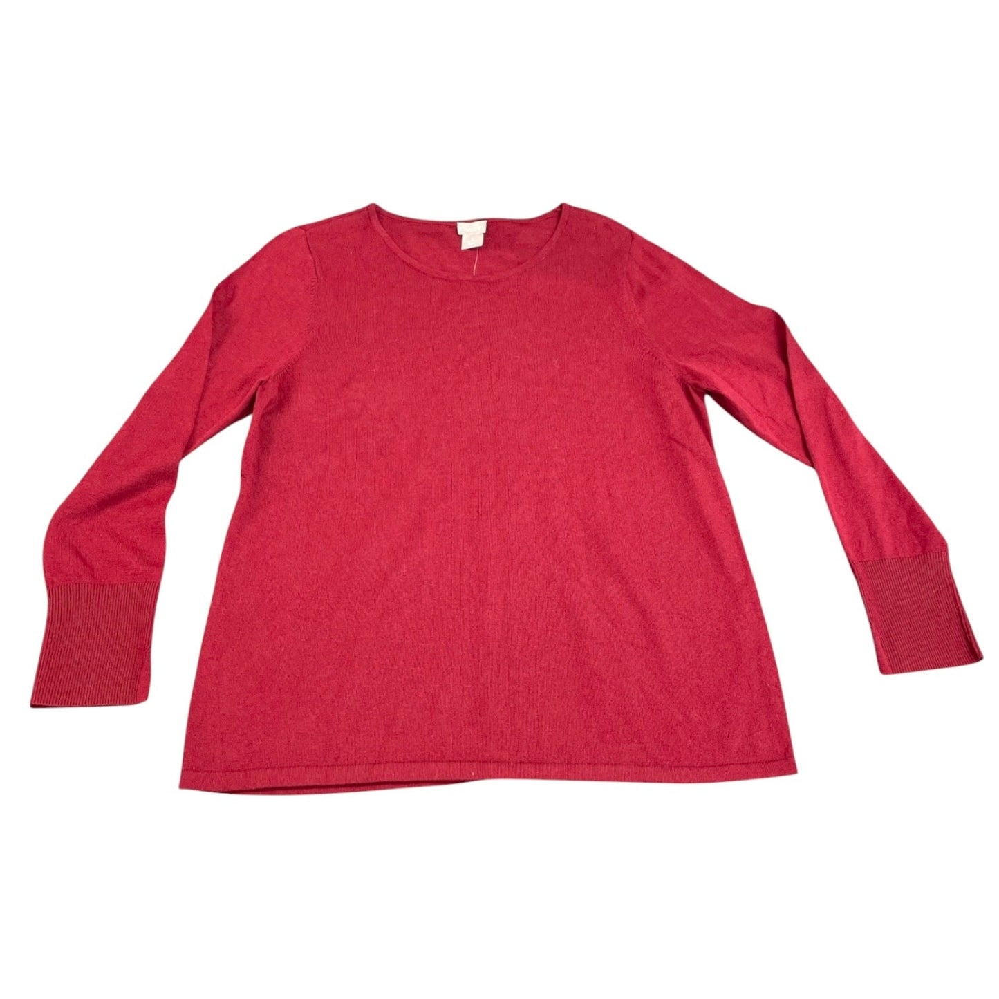 Sweater By Chicos In Maroon, Size: L
