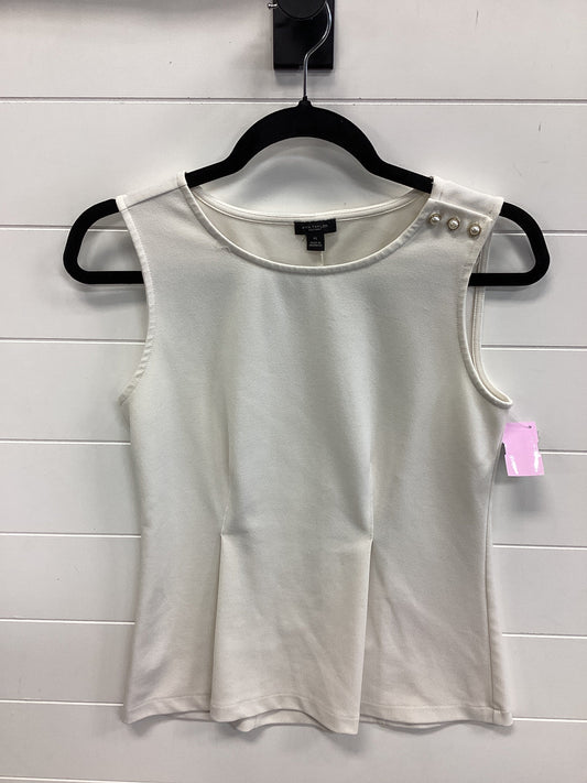 Top Sleeveless By Ann Taylor In Cream, Size:Xs
