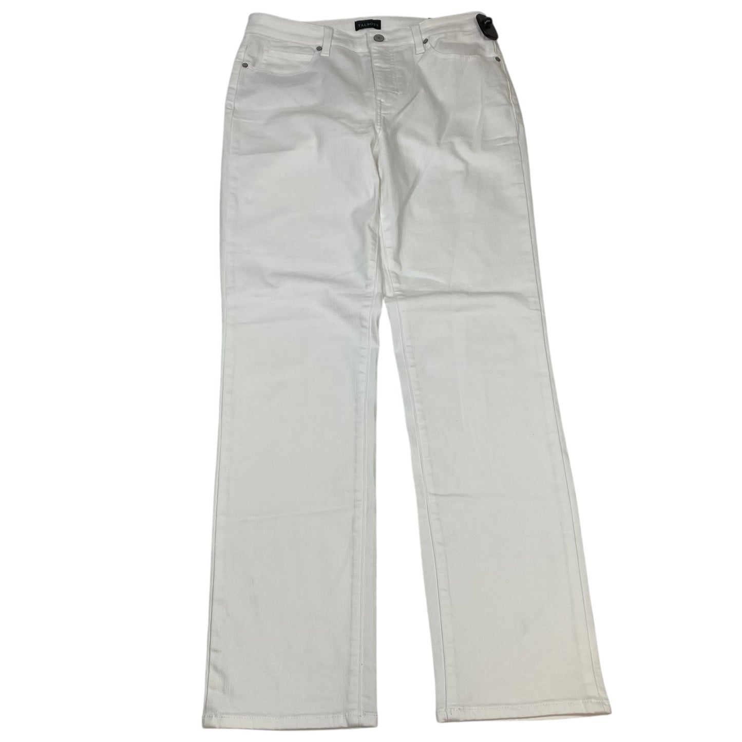 Jeans Straight By Talbots In White Denim, Size:8
