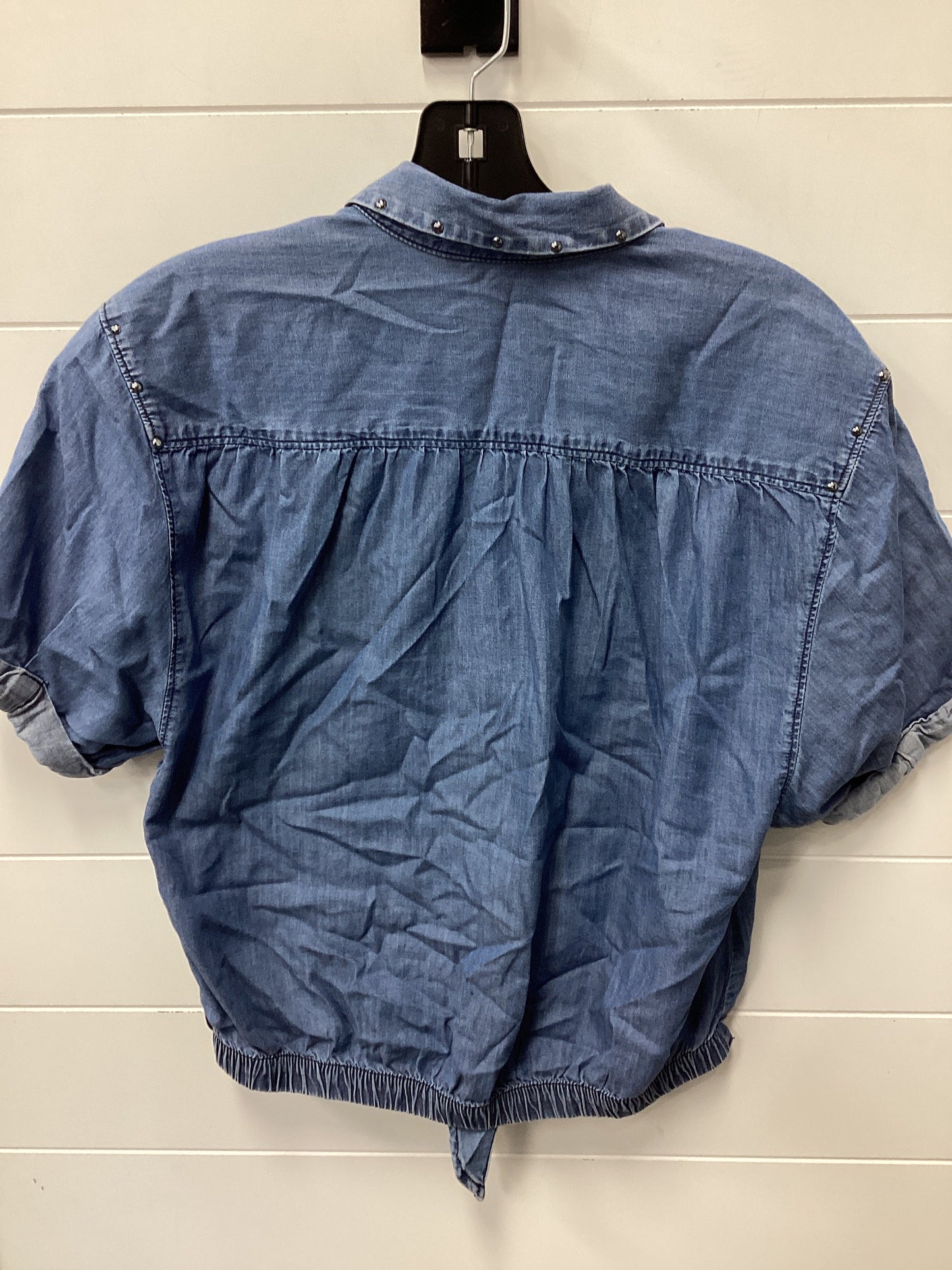 Blouse Ss By Express In Blue, Size:Xs