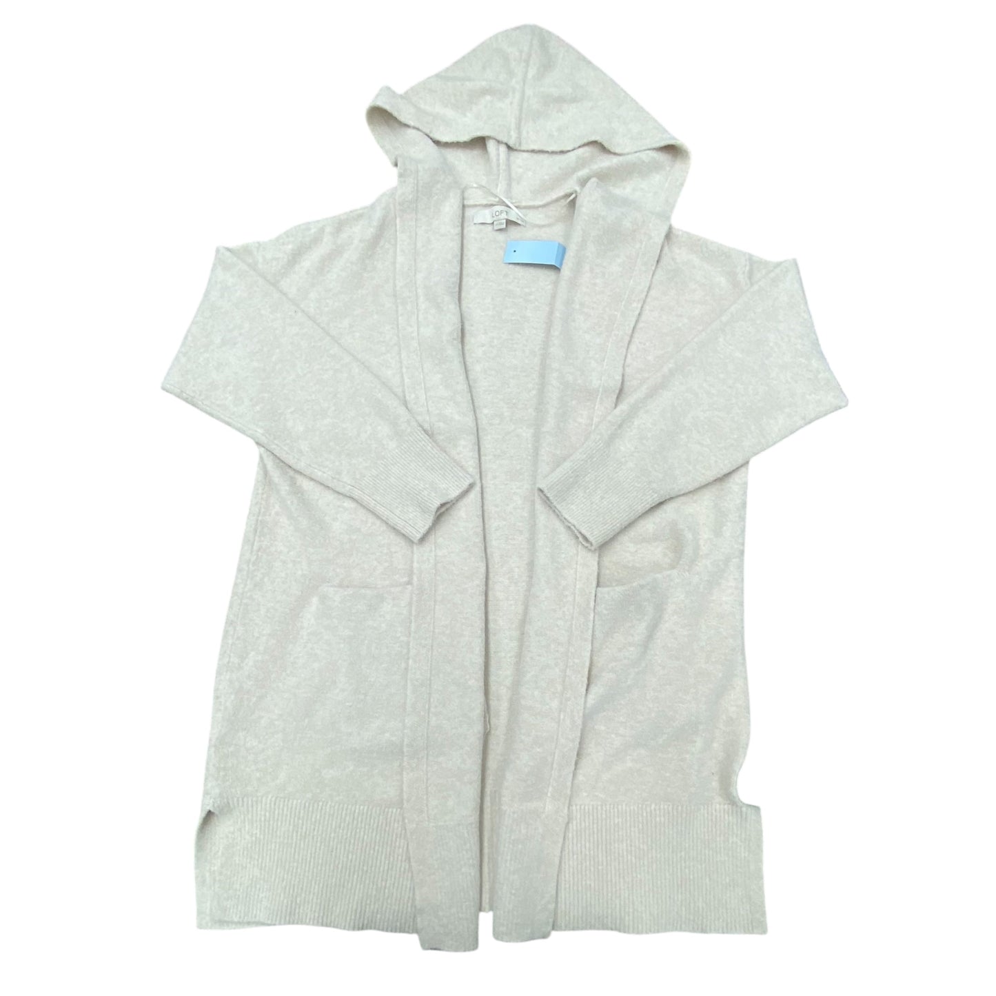 Sweater Cardigan By Loft In Beige, Size:L