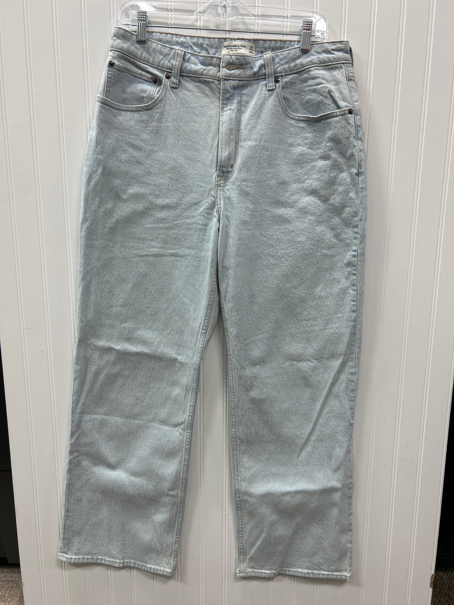 Jeans Wide Leg By Abercrombie And Fitch In Blue Denim, Size:10