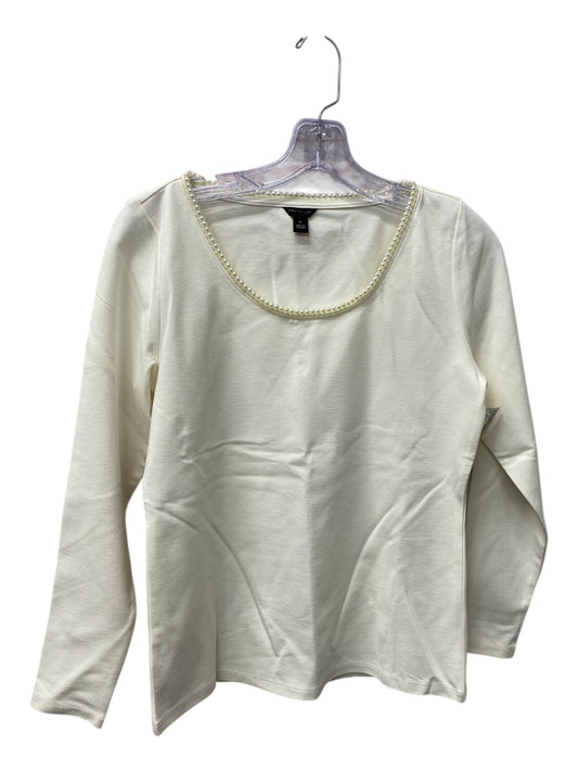 Top Ls By Ann Taylor In White, Size:S