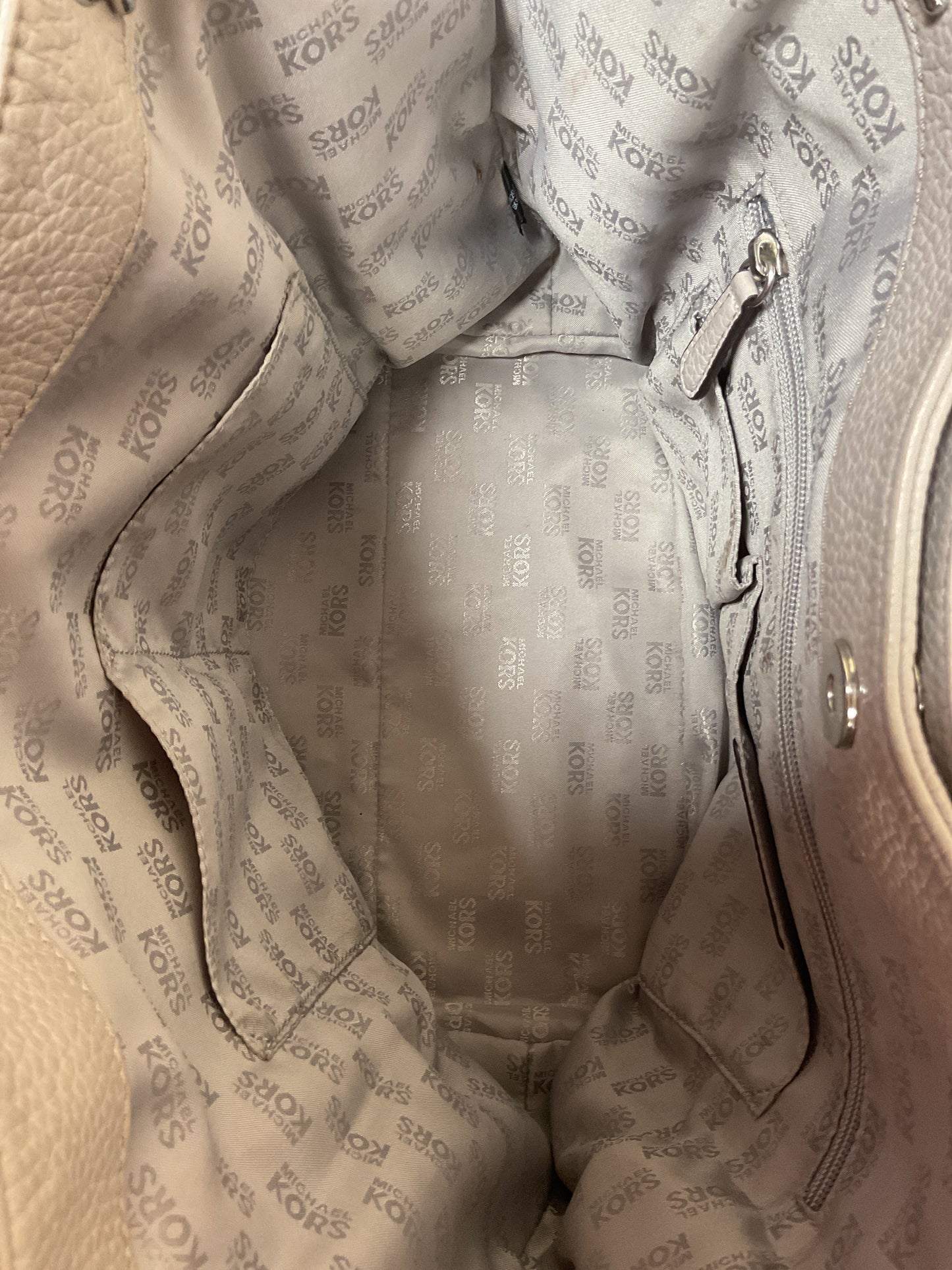 Handbag Designer By Michael Kors In Grey, Size:Large