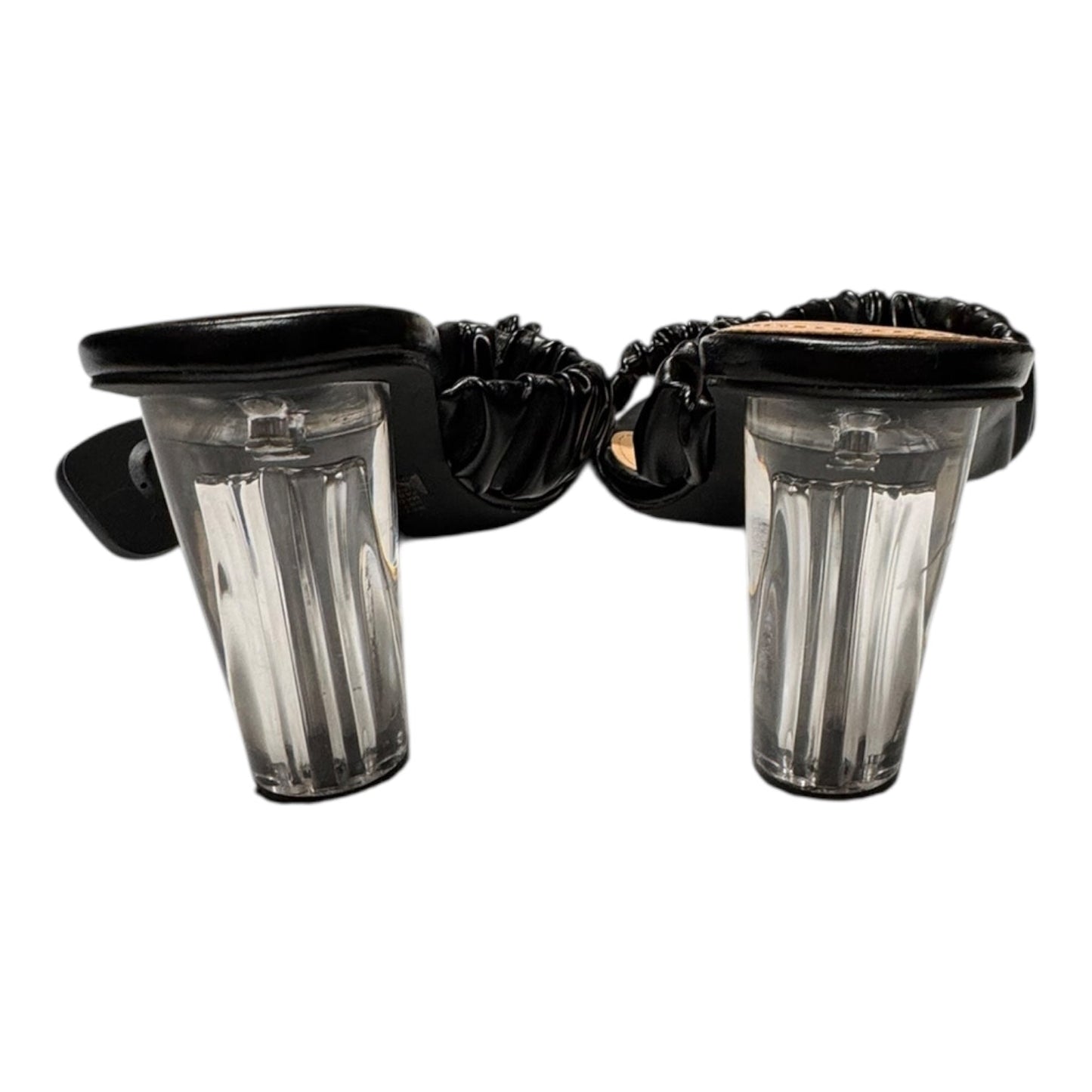 Sandals Heels Block By Shoedazzle In Black, Size:7.5