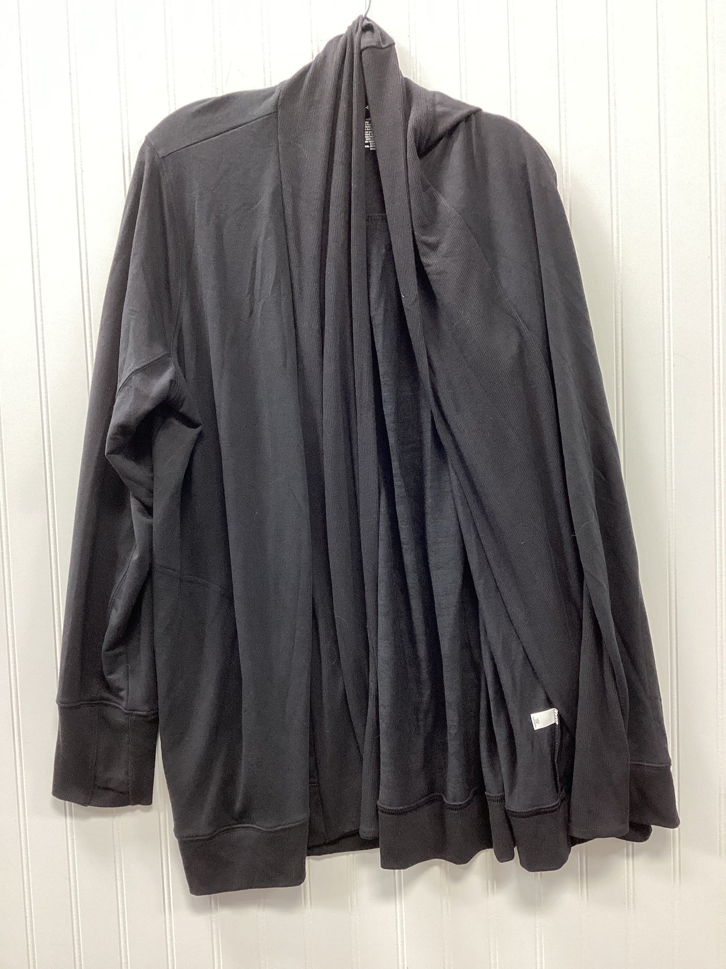 Cardigan By Tek Gear In Black, Size:2X