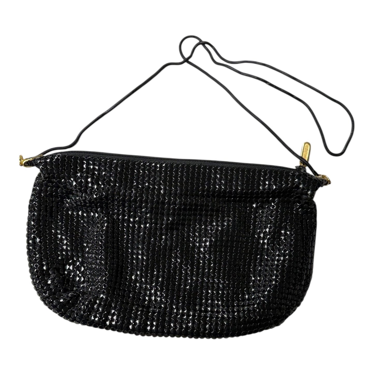 Handbag By Carla marchi In Black & Gold, Size:Medium