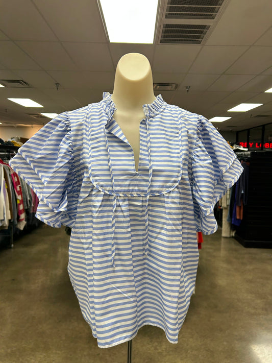Top Ss By Sail To Sable In Blue & White, Size:M