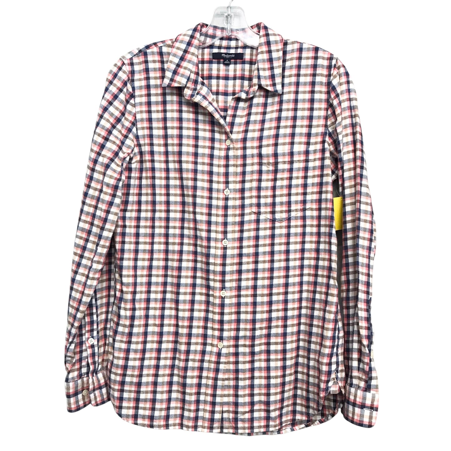 Top Ls By Madewell In Checkered Pattern, Size:S