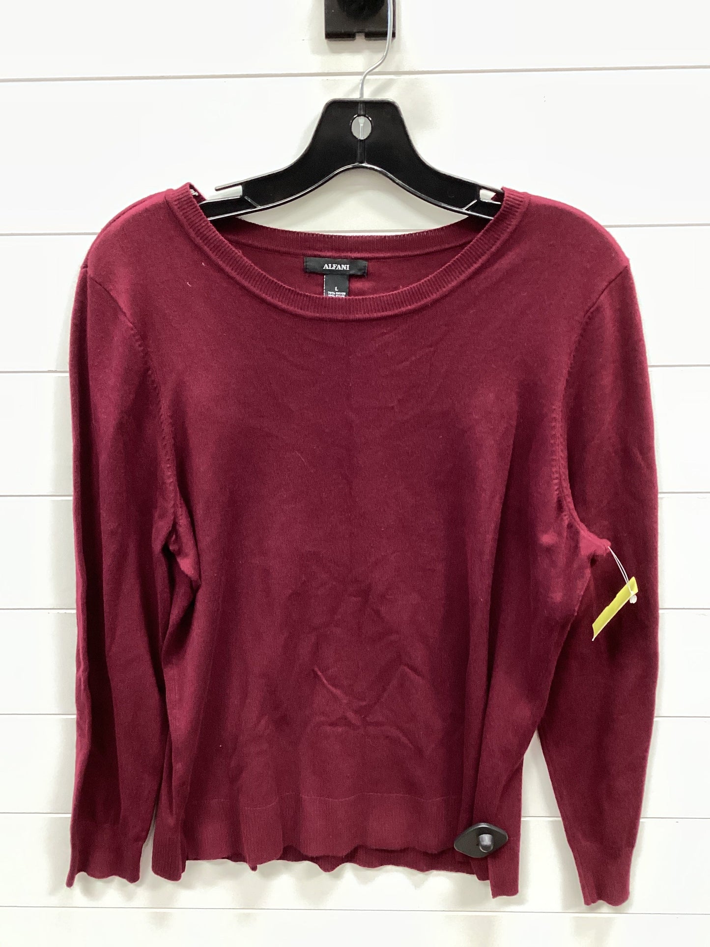 Top Ls By Alfani In Maroon, Size:L