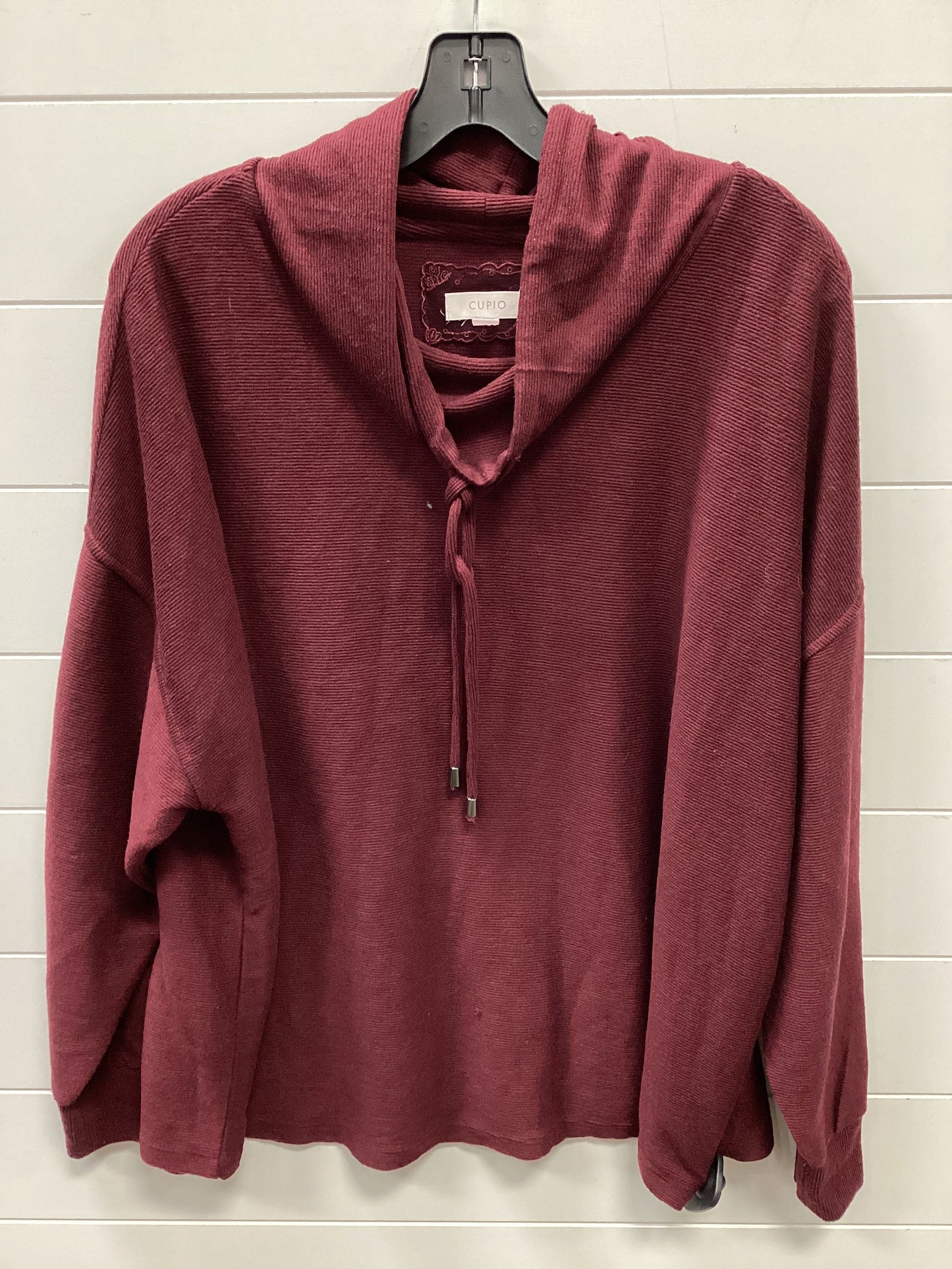 Top Ls By Cupio In Maroon, Size:1X