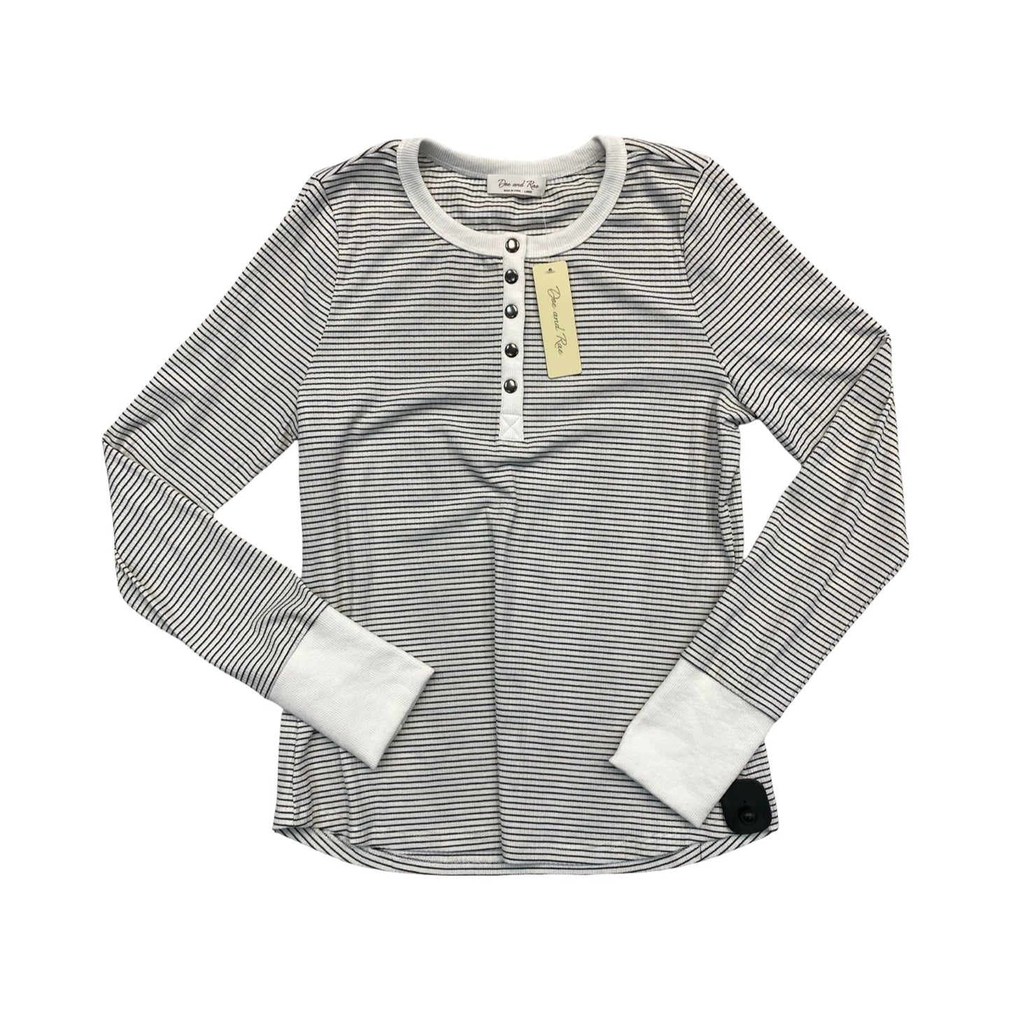 Top Ls By Doe & Rae In Striped Pattern, Size:L