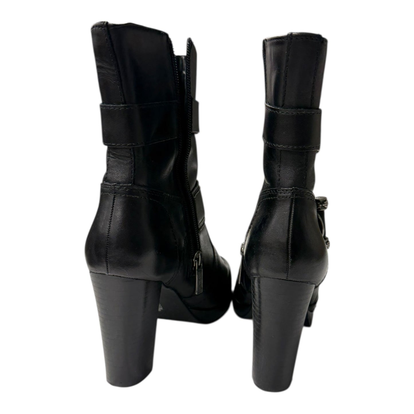 Boots Ankle Heels By Harley Davidson In Black, Size:7.5