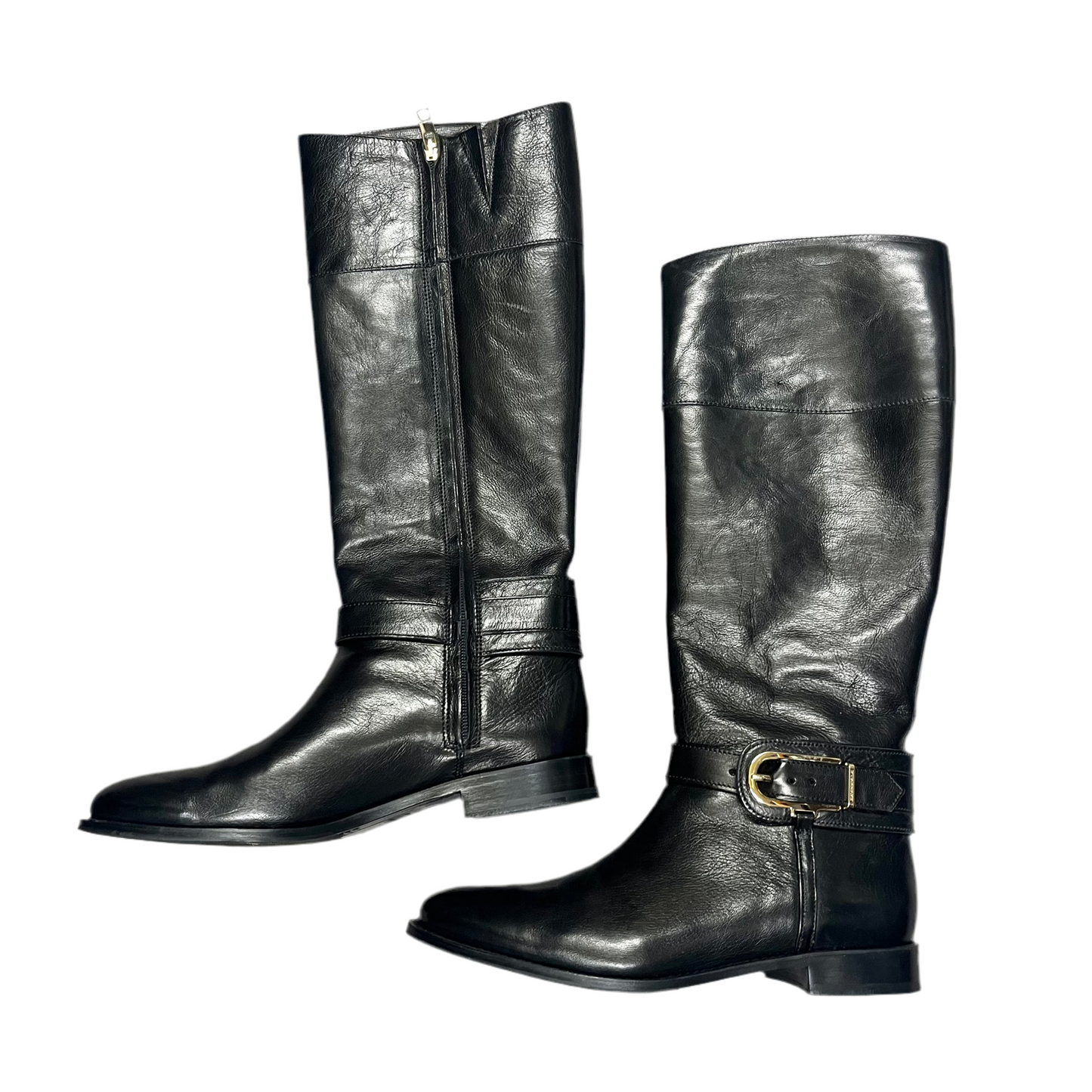 Boots Luxury Designer By Burberry In Black, Size: 9