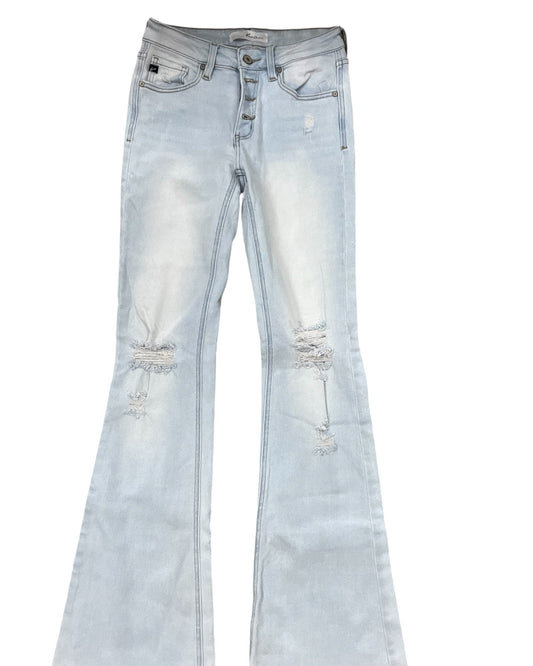 Jeans Flared By Kancan In Blue Denim, Size:2