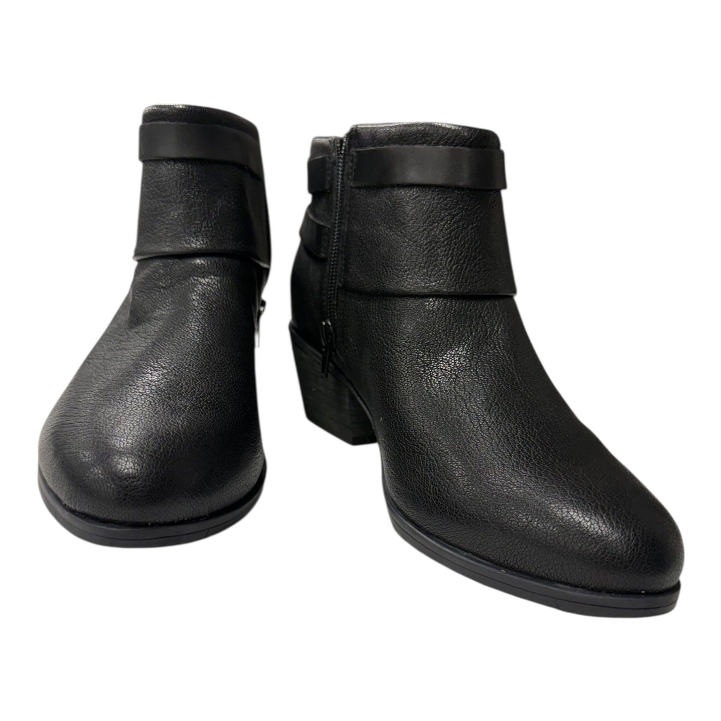 Boots Ankle Flats By Clarks In Black, Size:9.5