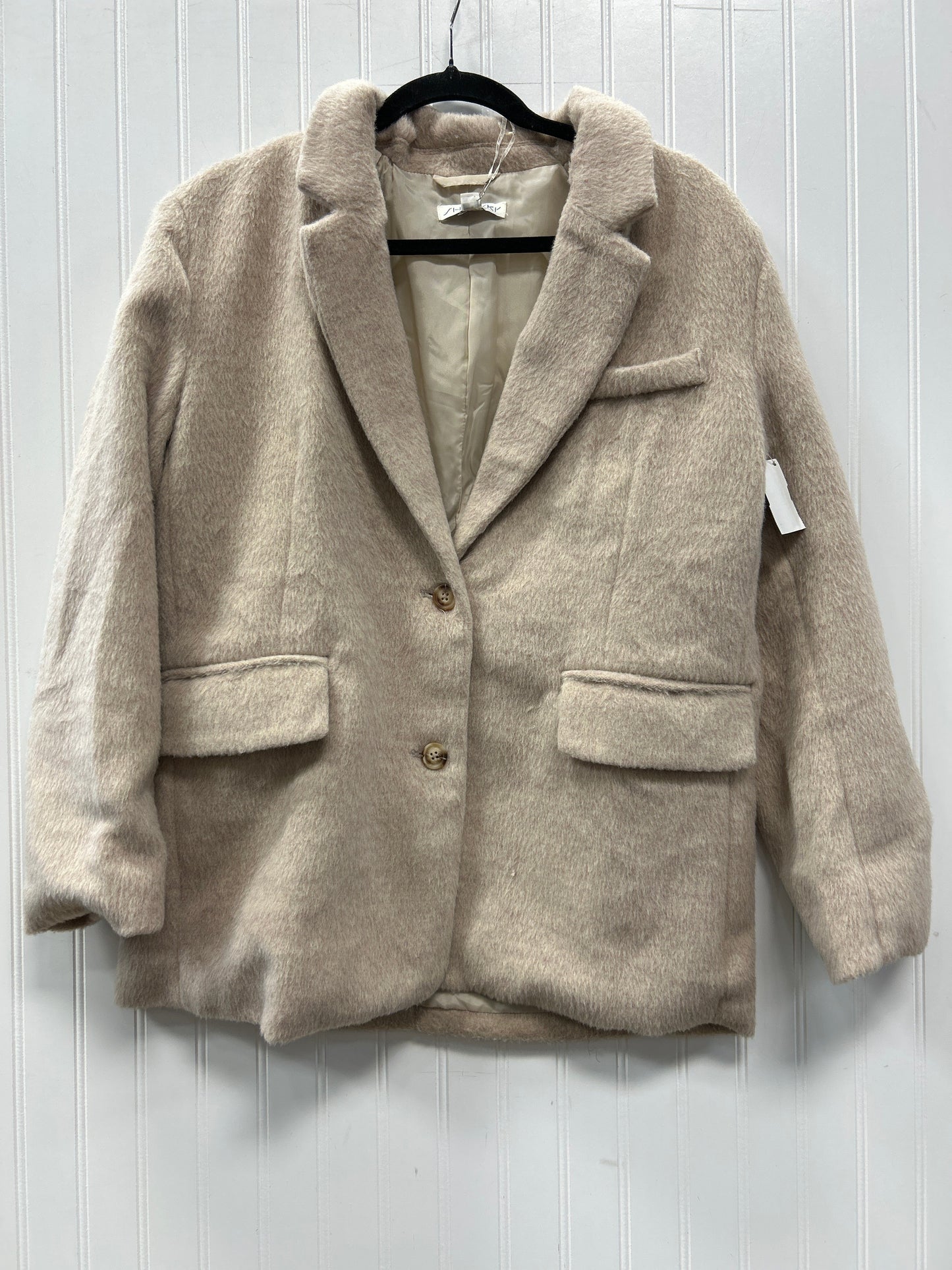 Jacket Fleece By She + Sky In Tan, Size:M