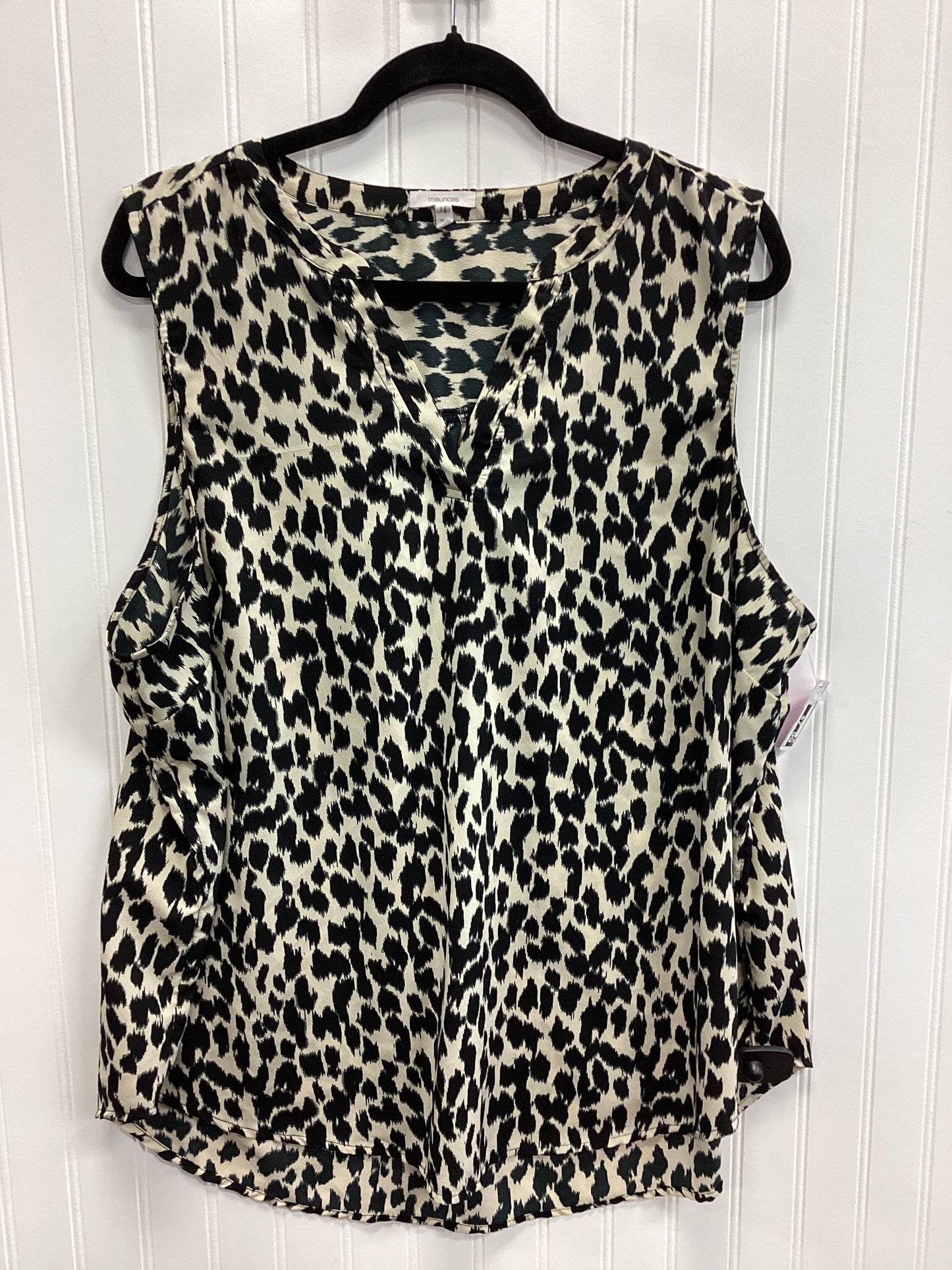 Top Sleeveless By Maurices In Animal Print, Size:2X