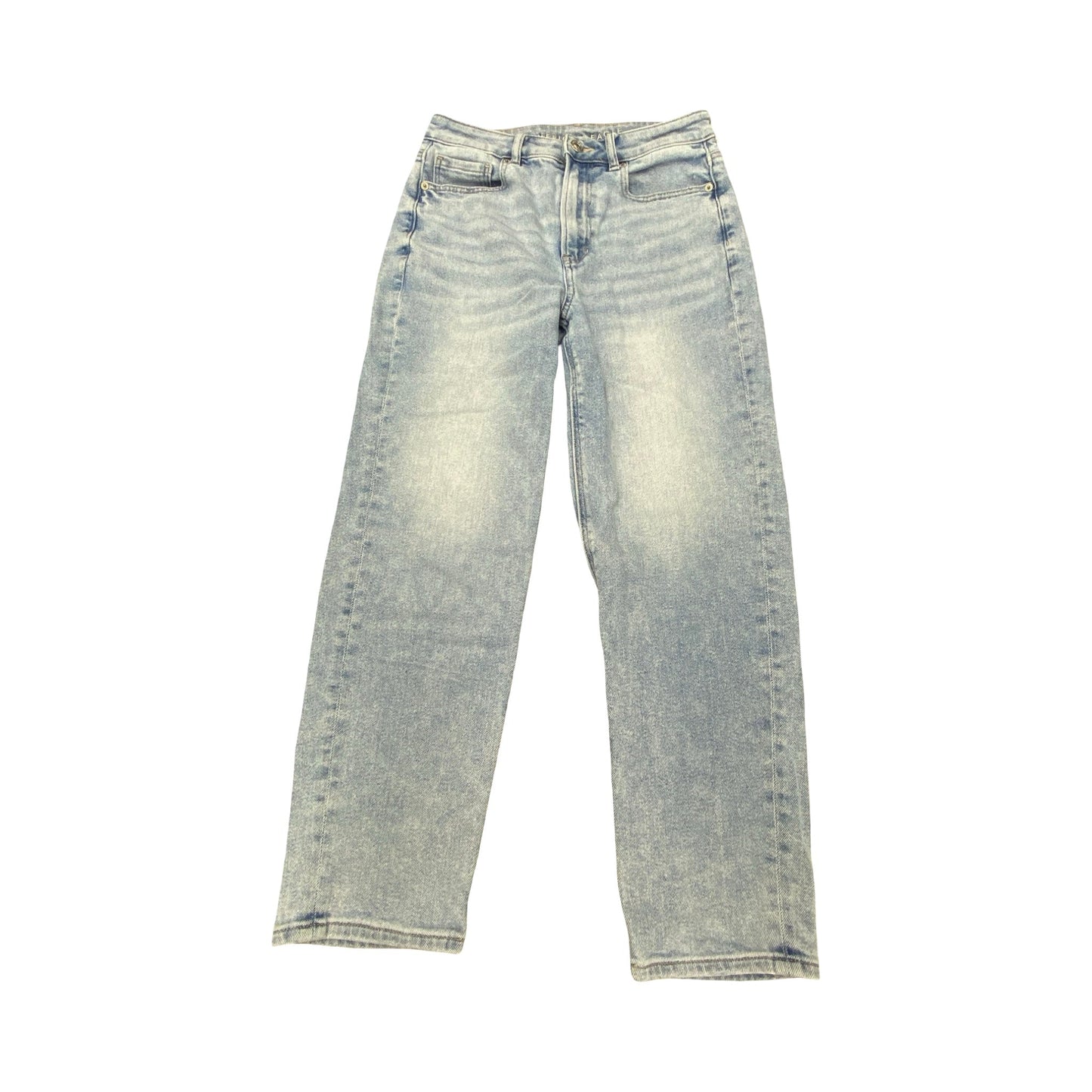 Jeans Straight By American Eagle In Blue Denim, Size:4