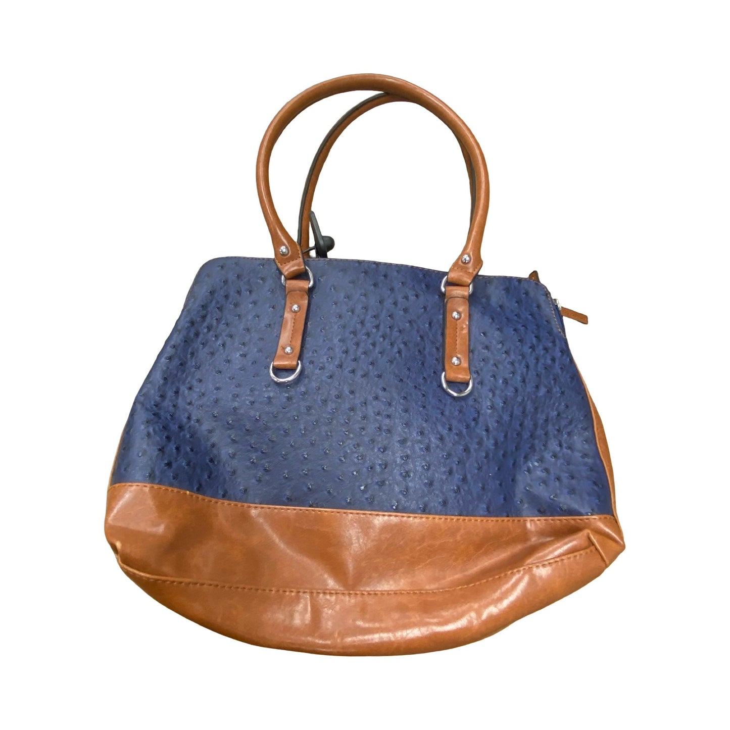 Handbag By Coldwater Creek In Blue & Brown, Size:Medium