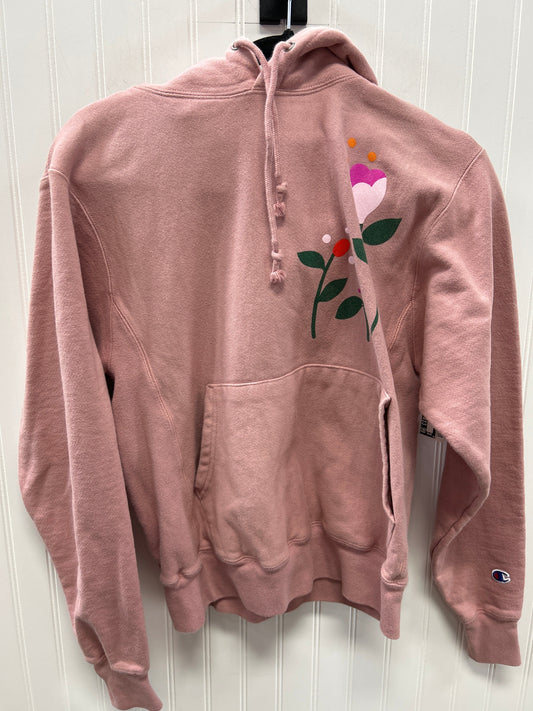 Sweatshirt Hoodie By Champion In Pink, Size:S