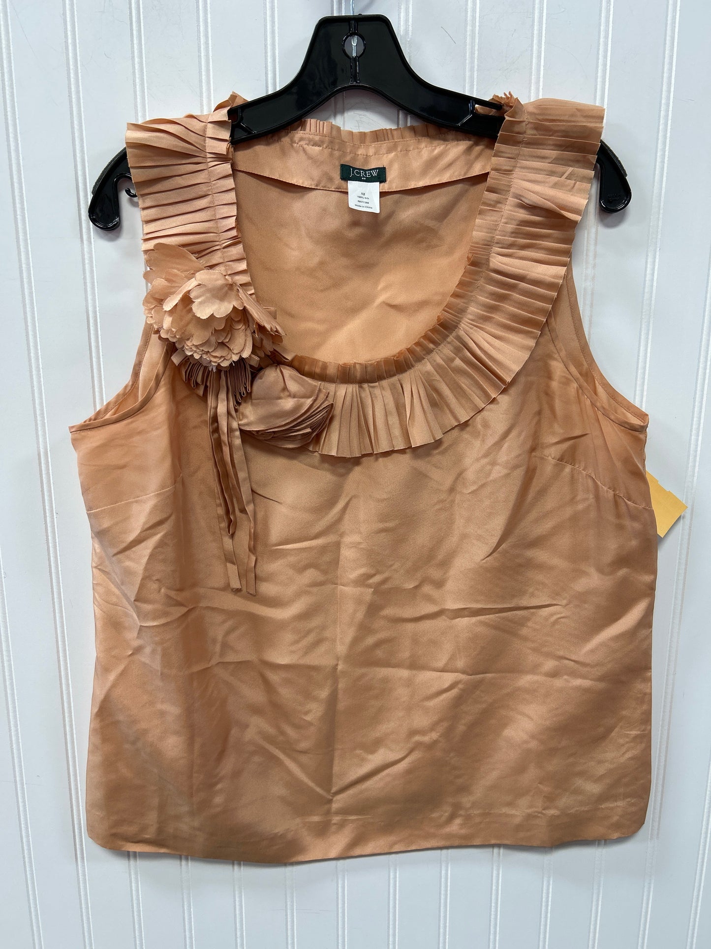 Blouse Sleeveless By J. Crew In Orange, Size:L