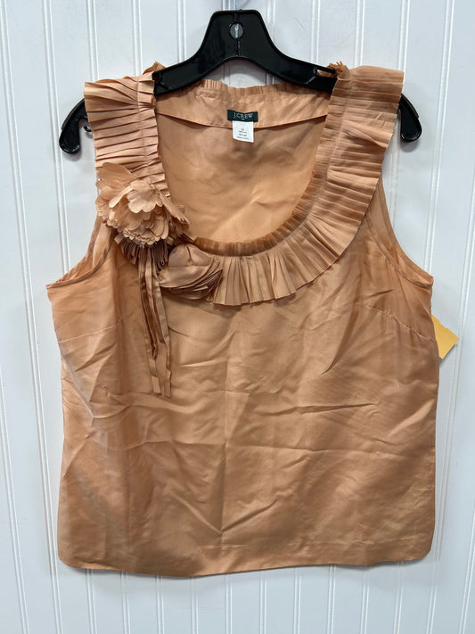 Blouse Sleeveless By J. Crew In Orange, Size:L