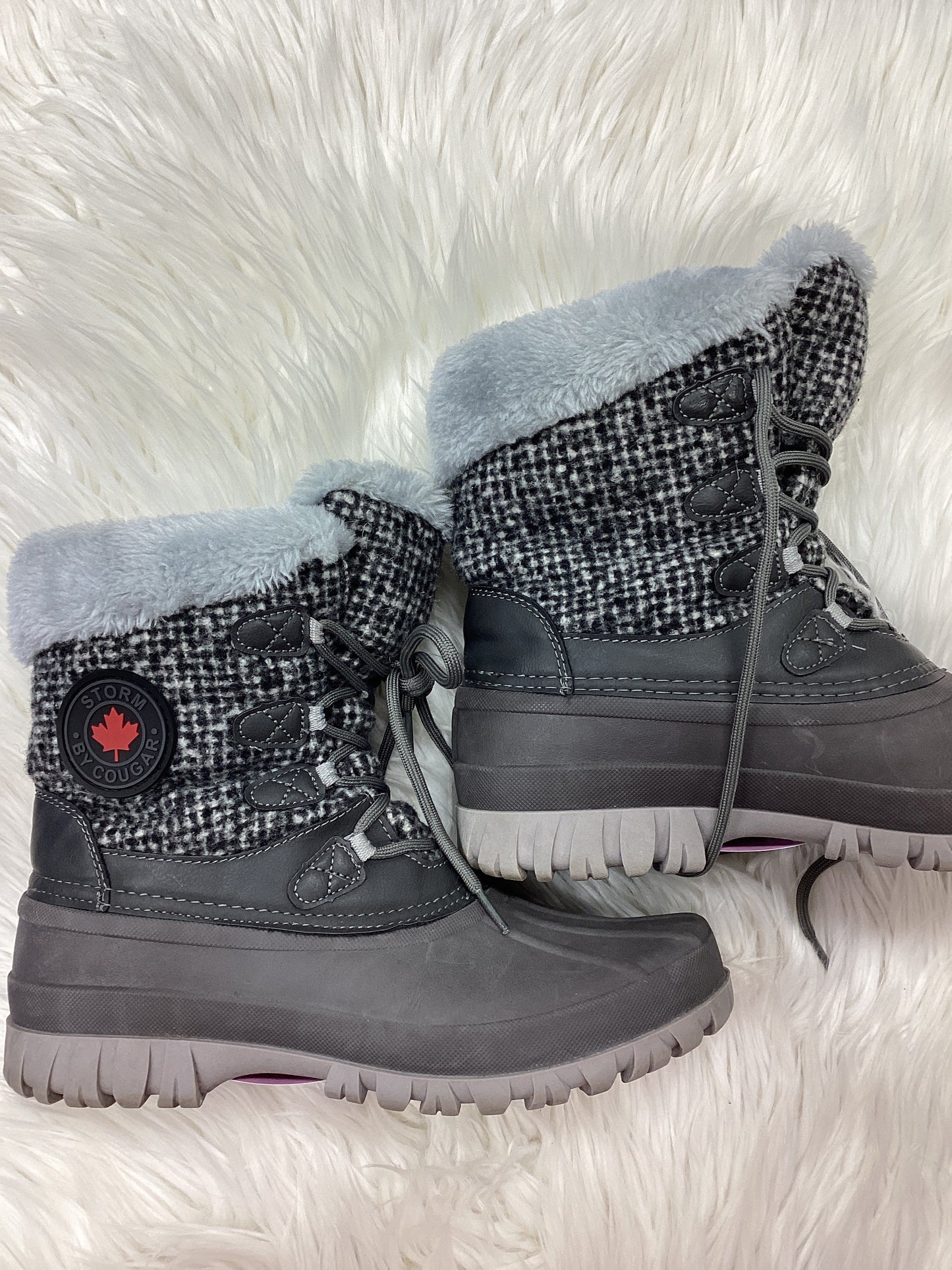 Boots Snow By Storm In Grey, Size:9