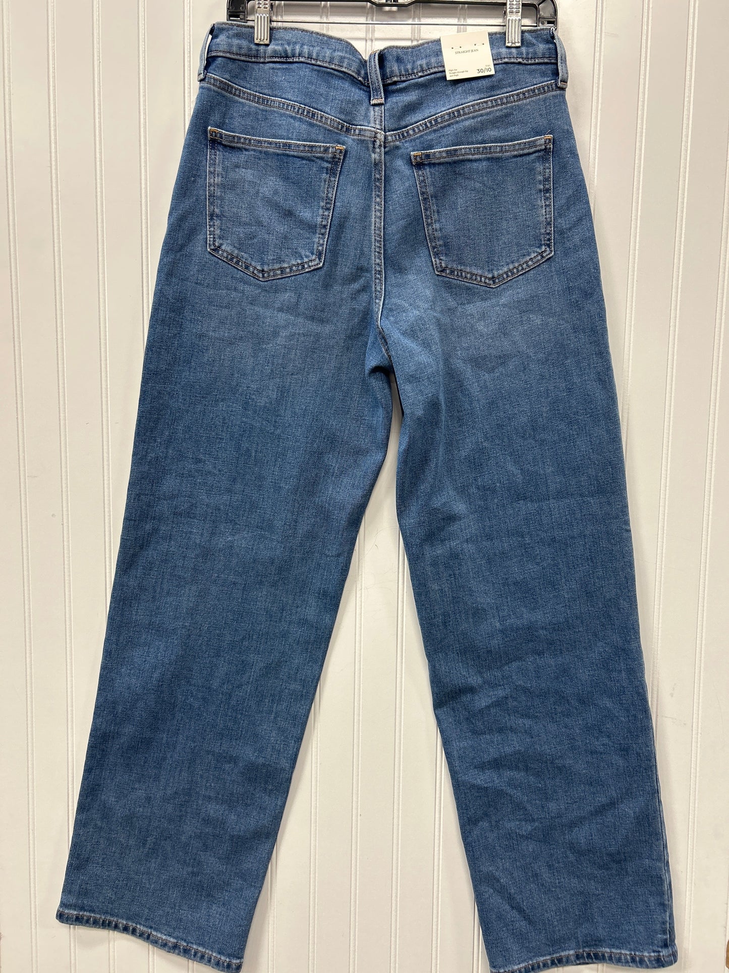 Jeans Wide Leg By Banana Republic In Blue Denim, Size:10L