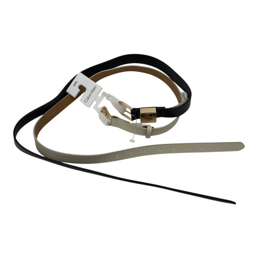 Belt By Calvin Klein In Black & Cream