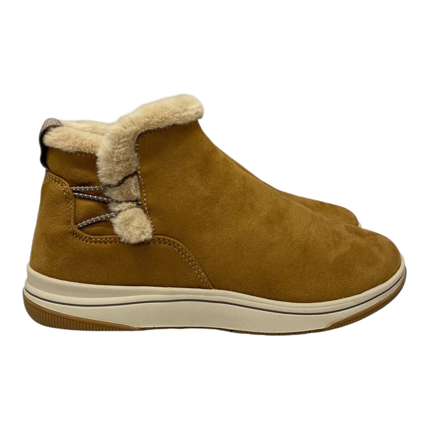 Boots Ankle Flats By Clarks In Tan, Size:9