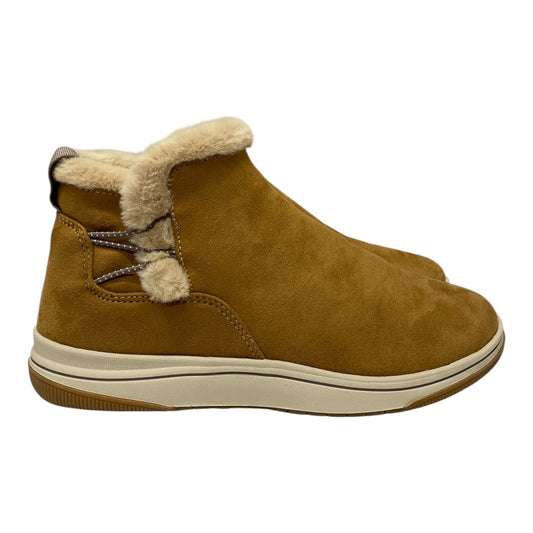 Boots Ankle Flats By Clarks In Tan, Size:9