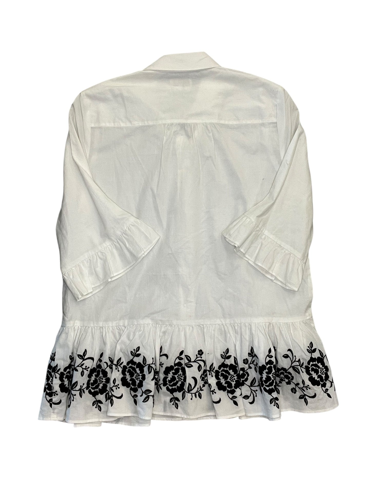 Top 3/4 Sleeve Designer By Kate Spade In White, Size:S