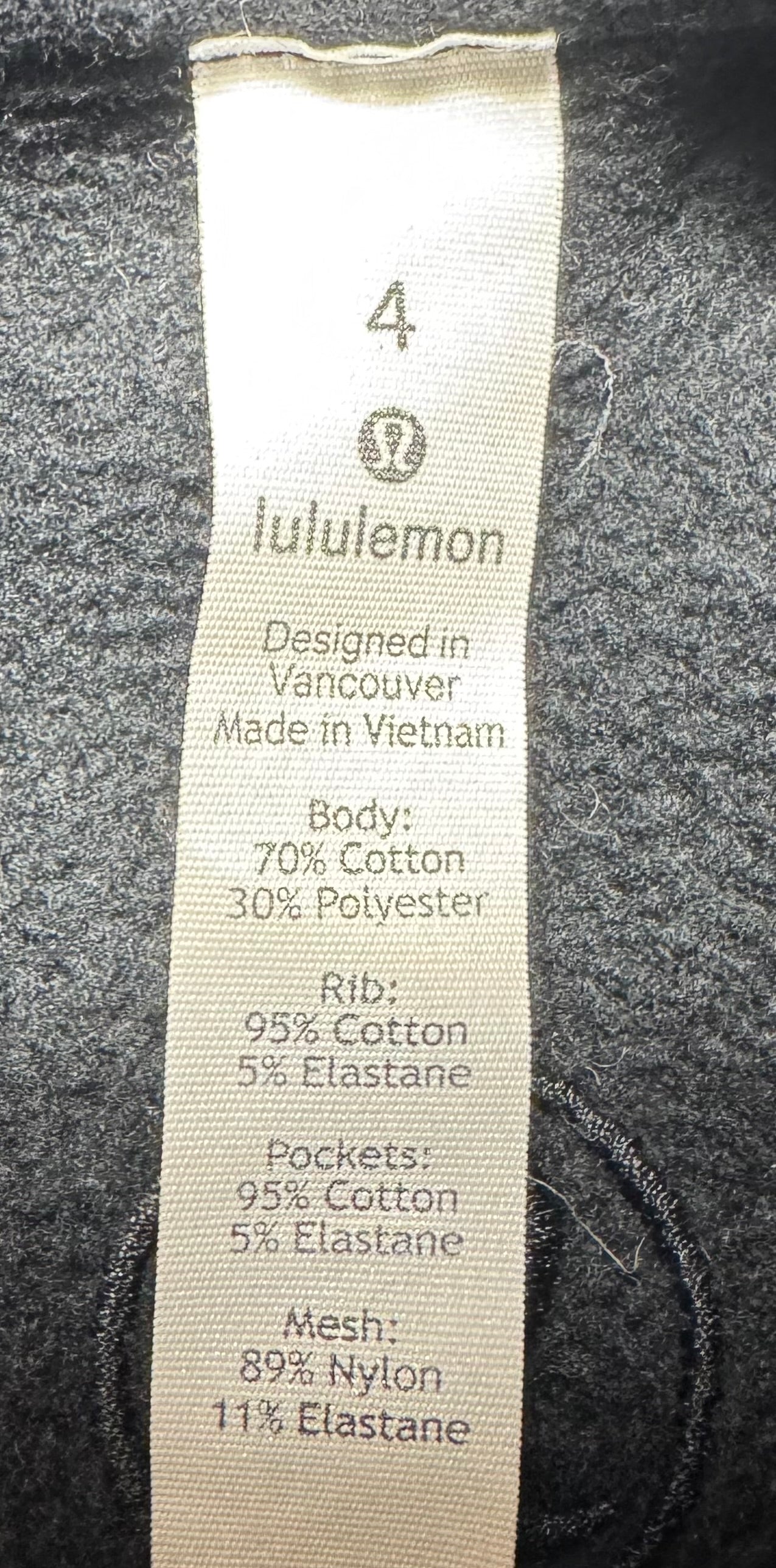 Athletic Jacket By Lululemon In Black, Size: 4