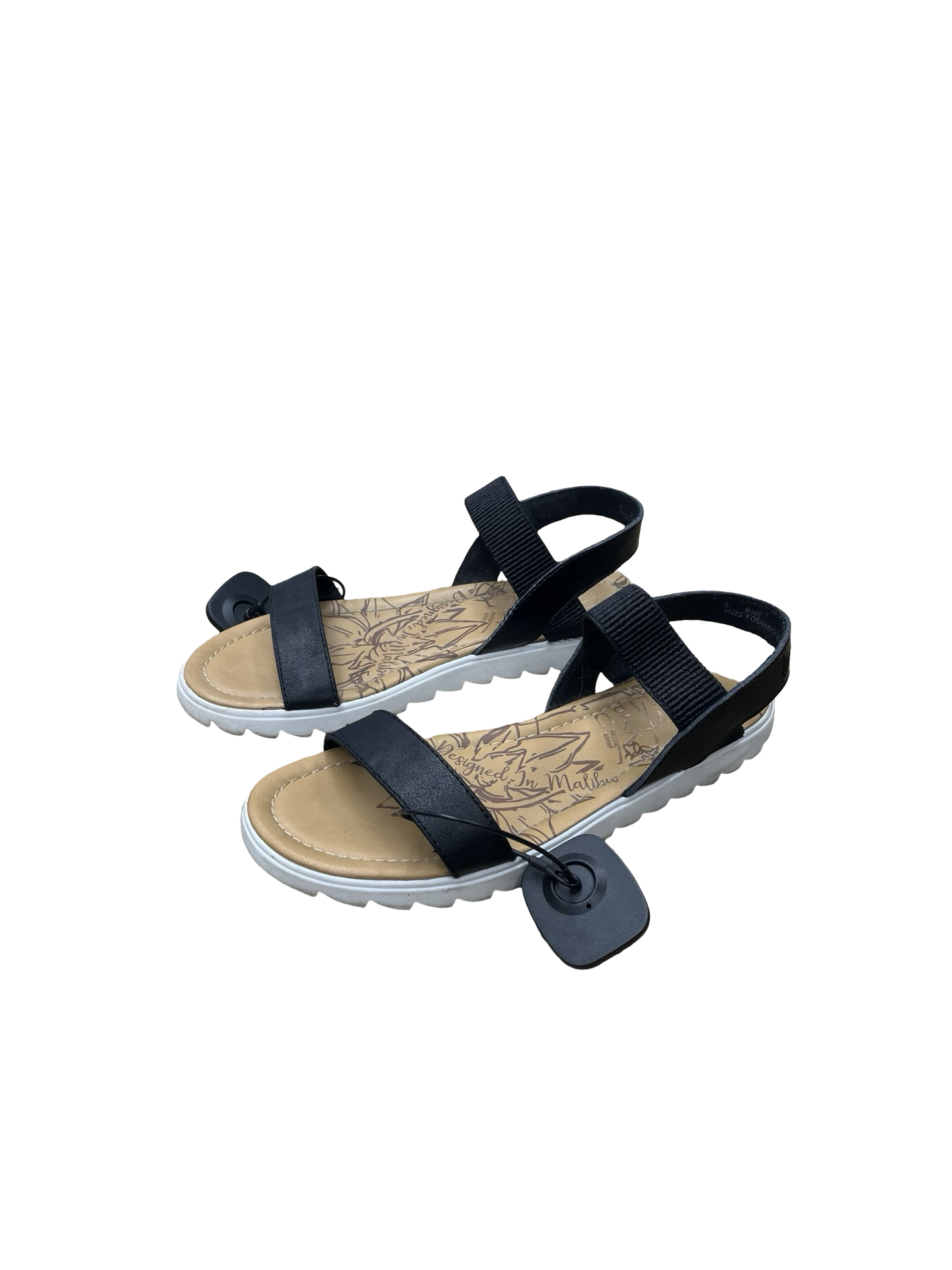 Sandals Flats By Blowfish In Blue & Brown, Size:5