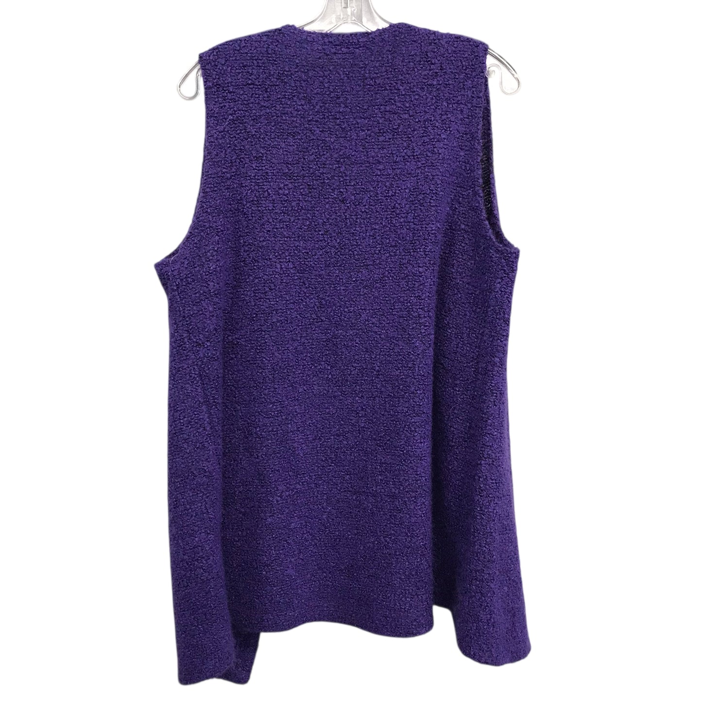 Vest Sweater By Travel Elements In Purple, Size:L