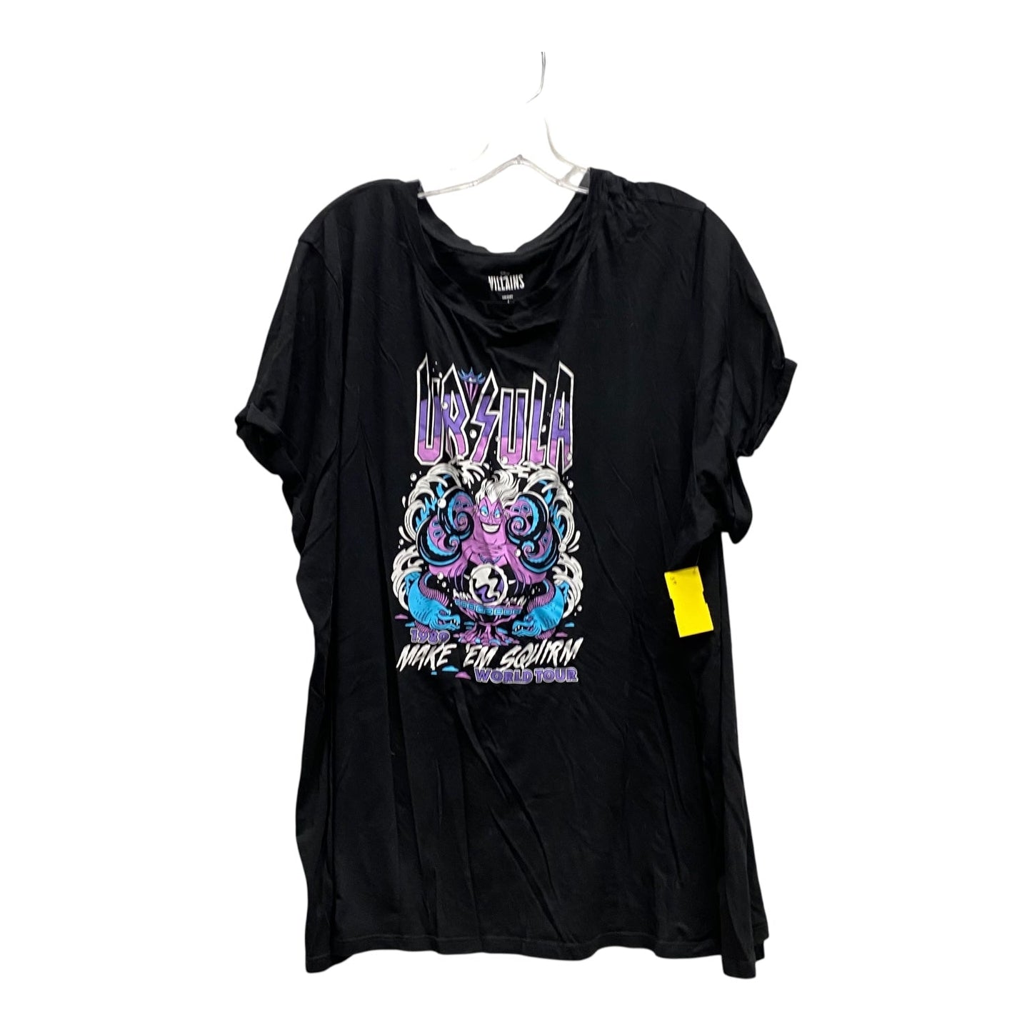 Top Ss Basic By Disney Store In Black, Size:4X