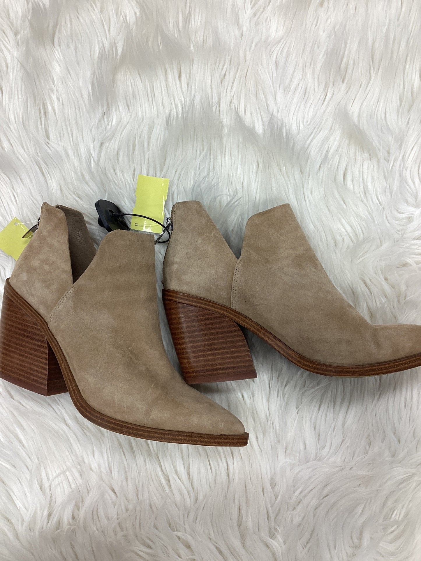 Boots Ankle Heels By Vince Camuto In Tan, Size:9