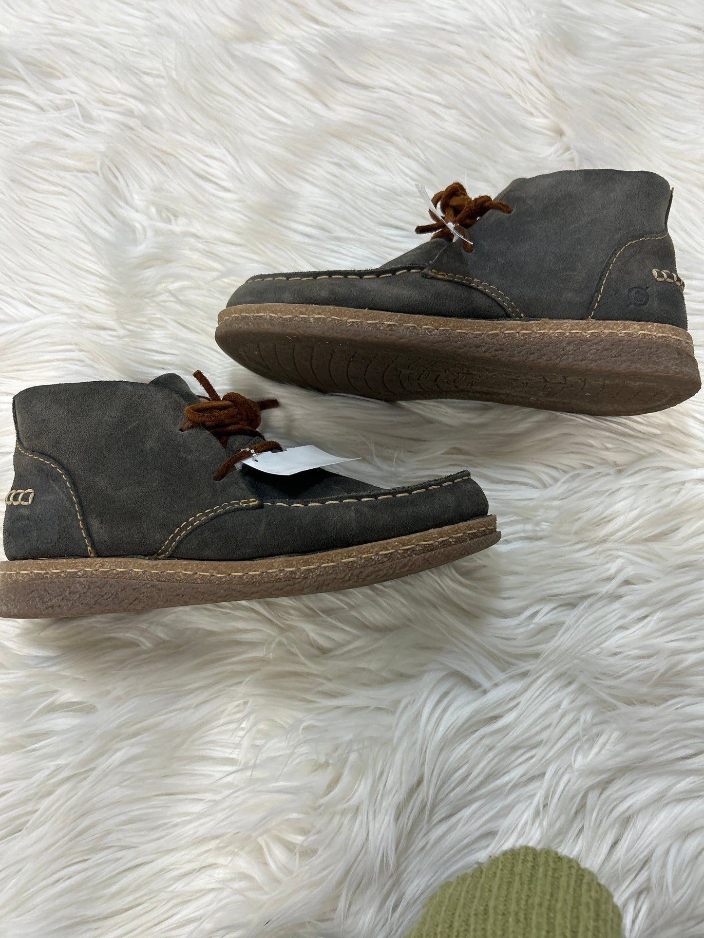 Boots Ankle Flats By Born In Grey, Size:8