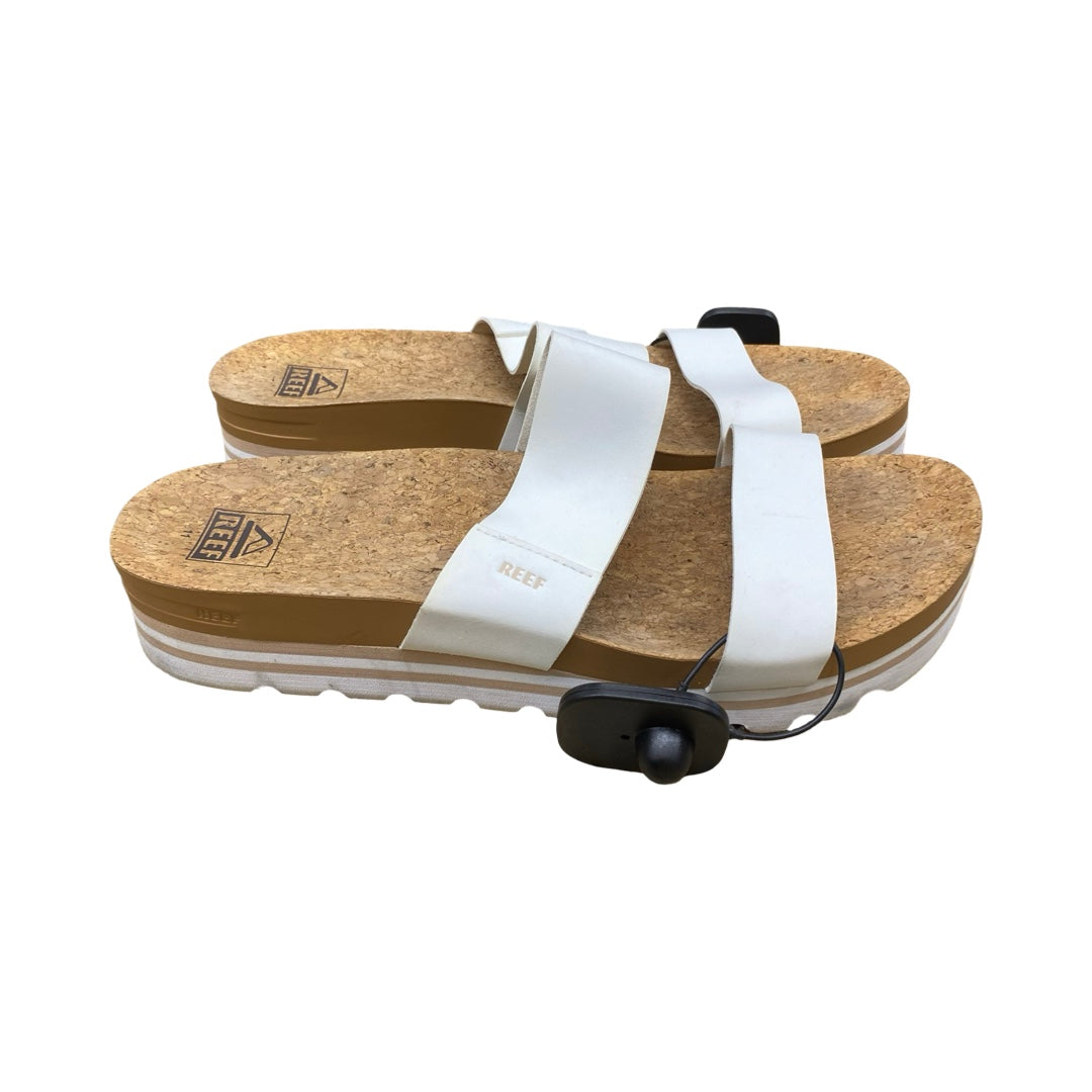 Sandals Flats By Reef In Brown & White, Size:11